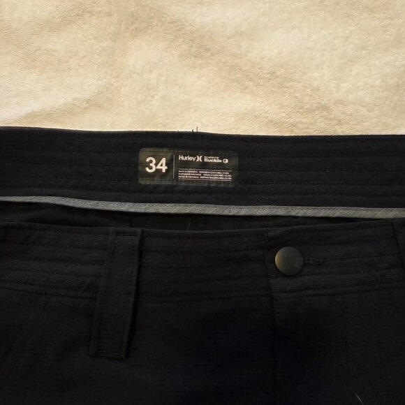 Hurley board shorts, sz 34 mens, brand new never worn.  Black - Picture 2 of 3